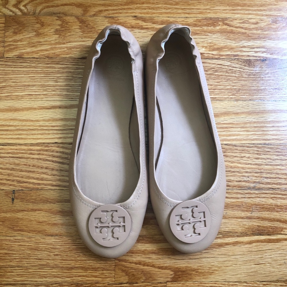Tory Burch Minnie Travel Ballet Flat Nude Tan
